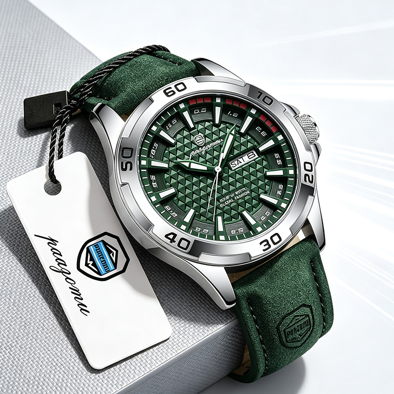 Patek Philippe Watch Nautilus - PAAZOMU 高級ブランドメンズ腕時計 ファッションクォーツ 男性用レザーストラップ カジュアルスポーツ 防水