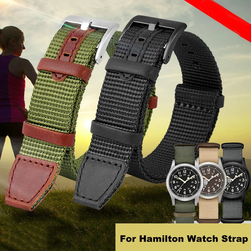 Suede Strap Watch - ミリタリースポーツストラップ,ナイロン,キャンバス,20mm, 22mm,高品質