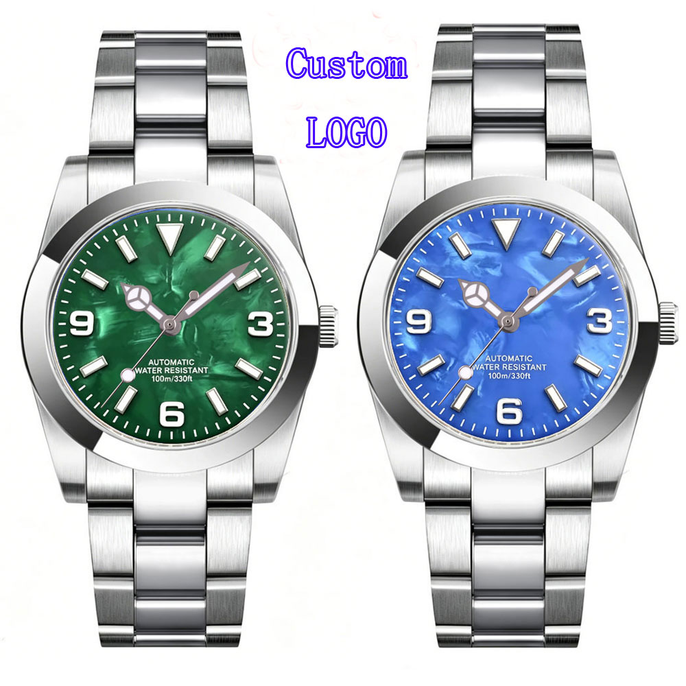 Stainless Bracelet Diver - カスタムロゴ腕時計 36mm 39mm マザーオブパール文字盤 NH35 機械式腕時計