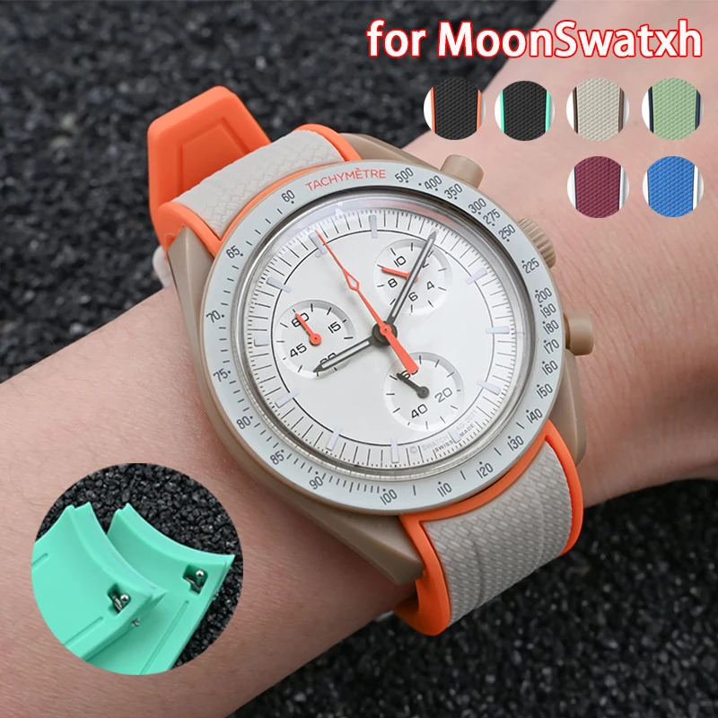 Omega Watch Seamaster - 新しいシリコンストラップオメガ X 見本ジョイント MoonSwatch 20 ミリメートルクイックリリース湾曲した端時計バンドブレスレットロレックスシーマスター