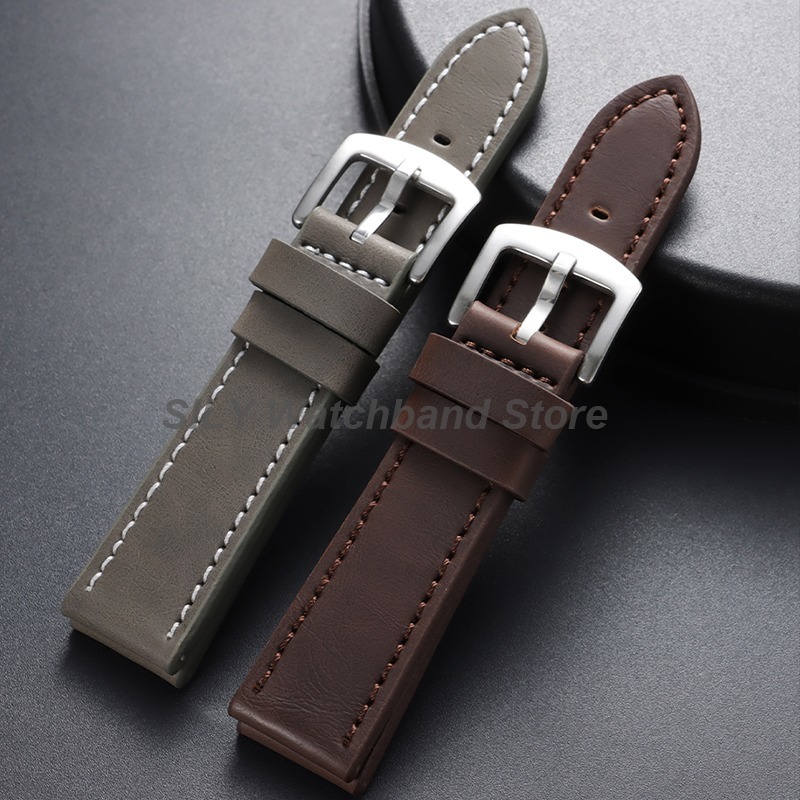Suede Strap Watch - 本革時計バンド 18 ミリメートル 20 ミリメートル 22