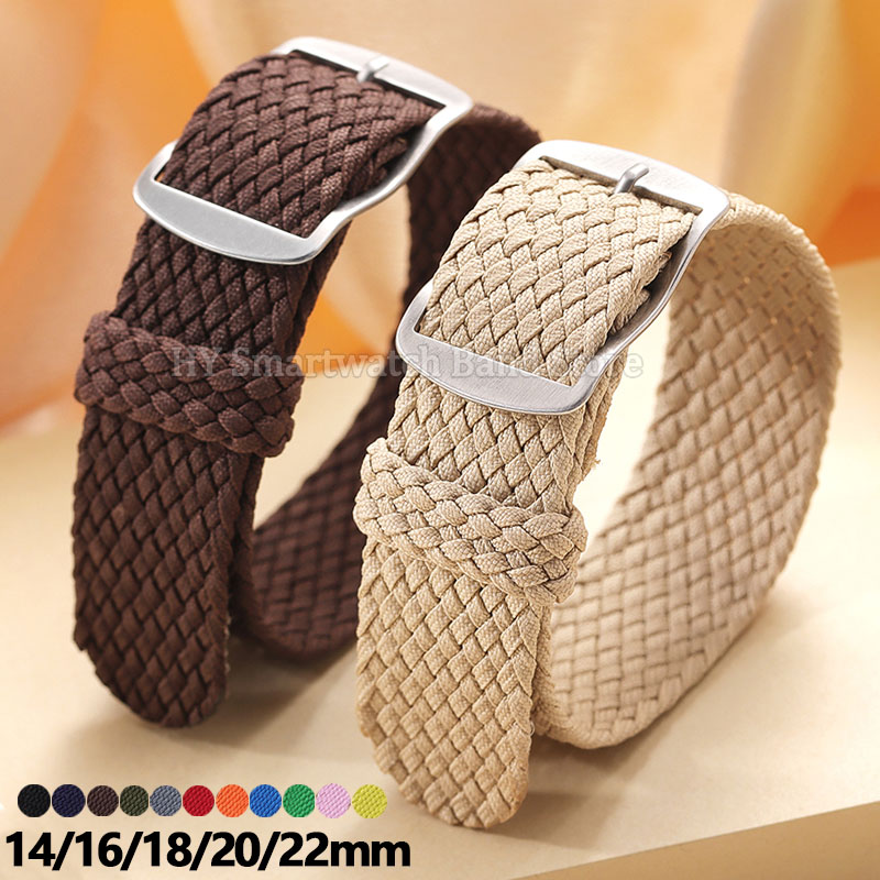 Perlon Strap Woven - 14mm 16mm 18mm 20mm 22mm オメガ用織ナイロンキャンバス時計バンド、ペルロンストラップ時計バンド、男女兼用スポーツブレスレットアクセサリー