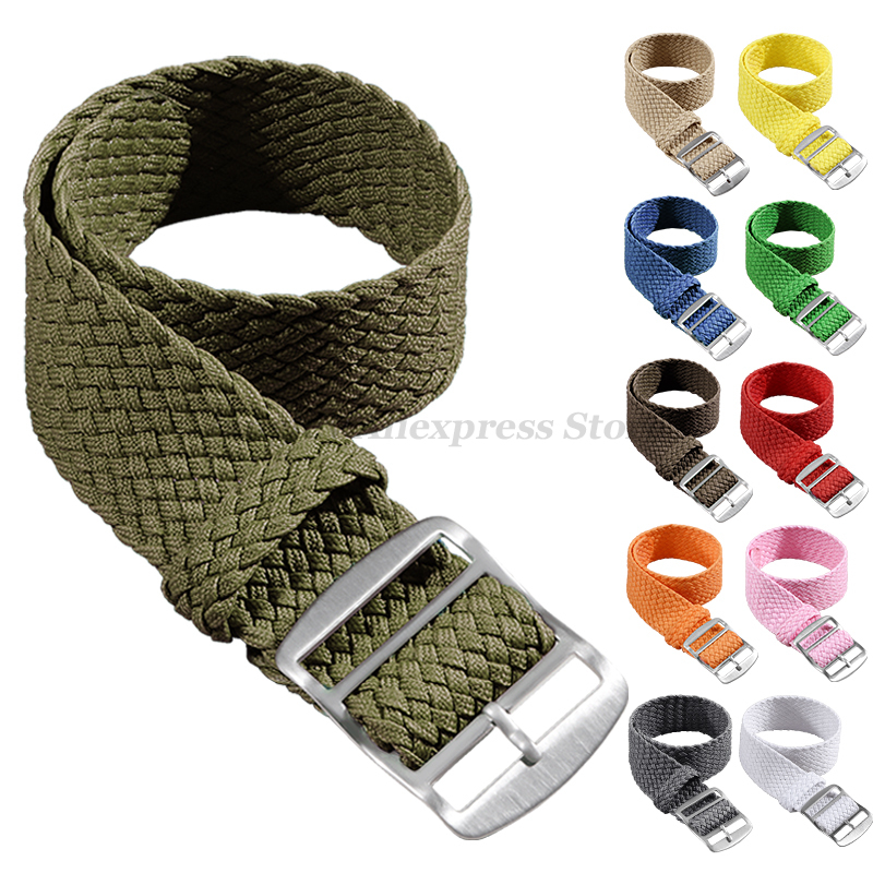 Perlon Strap Woven - パーロン時計用の織りナイロンストラップ,14mm, 16mm, 18mm, 20mm, 22mmの高品質ファブリックの交換用ストラップ
