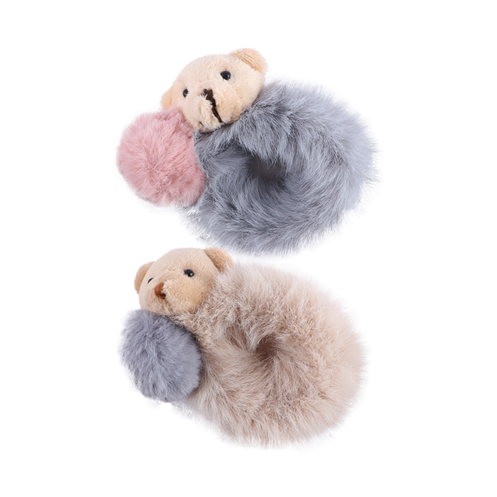 Silicone Band Women - 女性用のかわいいクマのヘアゴム、ポニーテールホルダー、ヘアアクセサリー