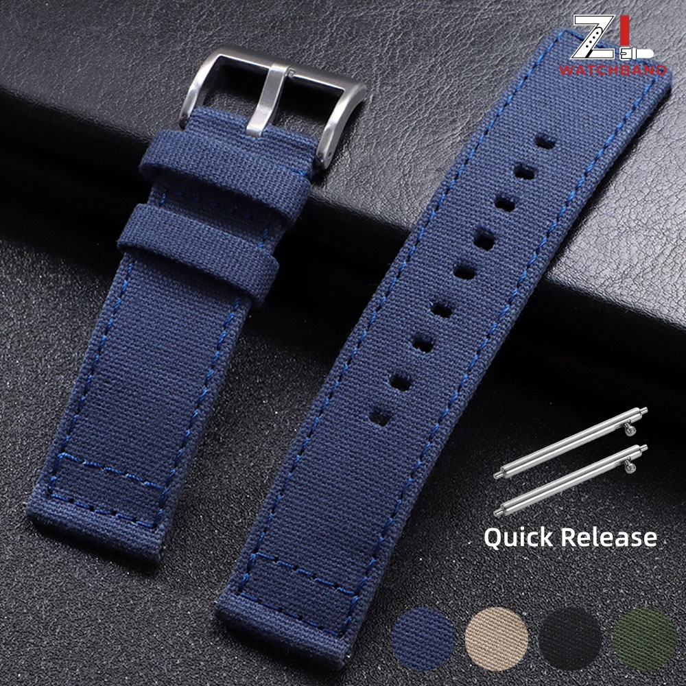 ナイロン時計ストラップ 20 ミリメートル 22 ミリメート - Canvas Strap Watch のレビューと価格