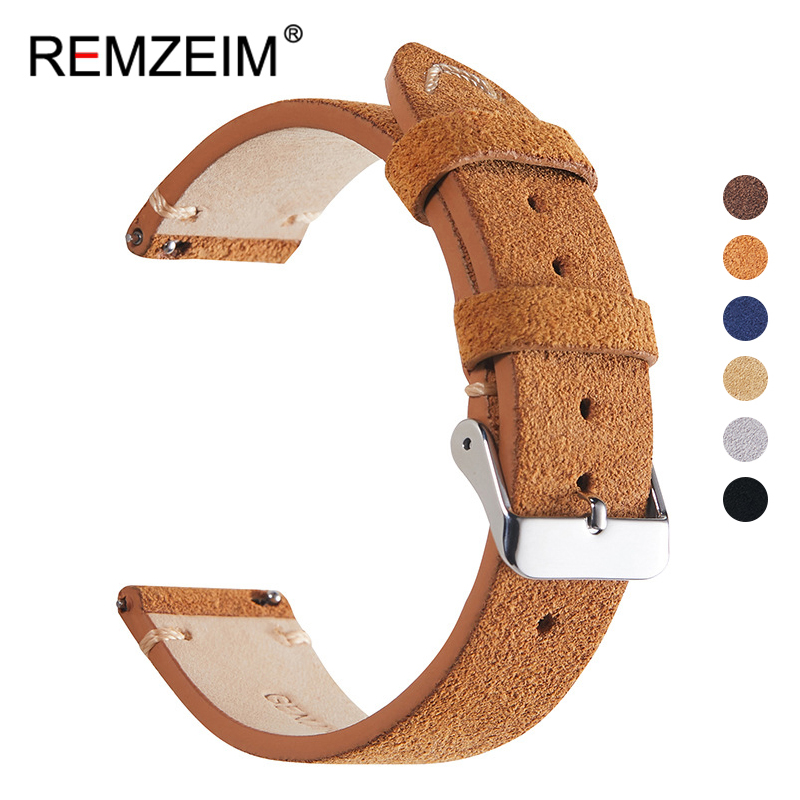 手作りのソフトレザーウォッチ,クイックリリース,レトロスエー - Suede Strap Watch のレビューと価格