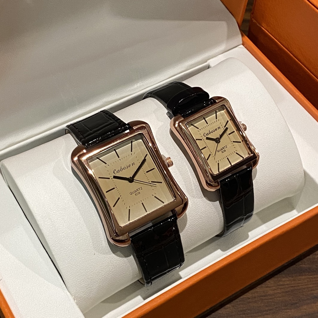 カップルウォッチクォーツムーブメントビジネスレディースメンズ - Leather Watch Band Men のレビューと価格