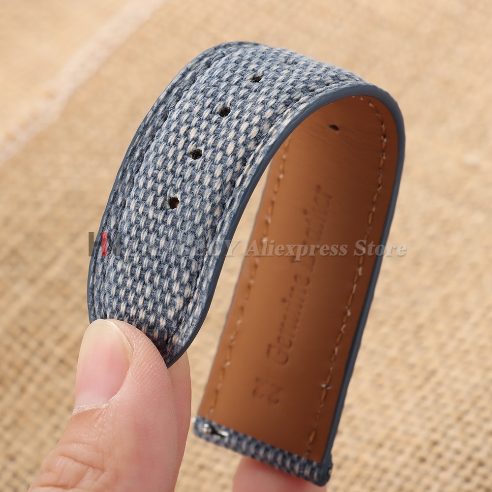プレミアムセイルクロスキャンバス製腕時計バンド 20mm 2 - Canvas Strap Watch のレビューと価格