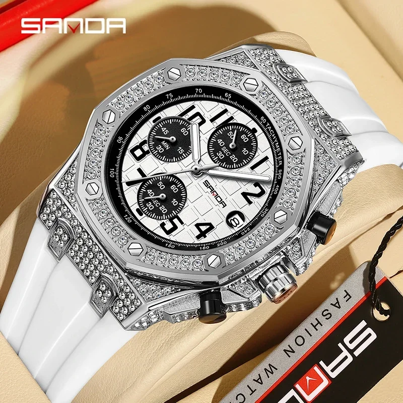 SANDA 7026 メンズクォーツ時計ファッションレジャー - Rubber Strap Diver のレビューと価格