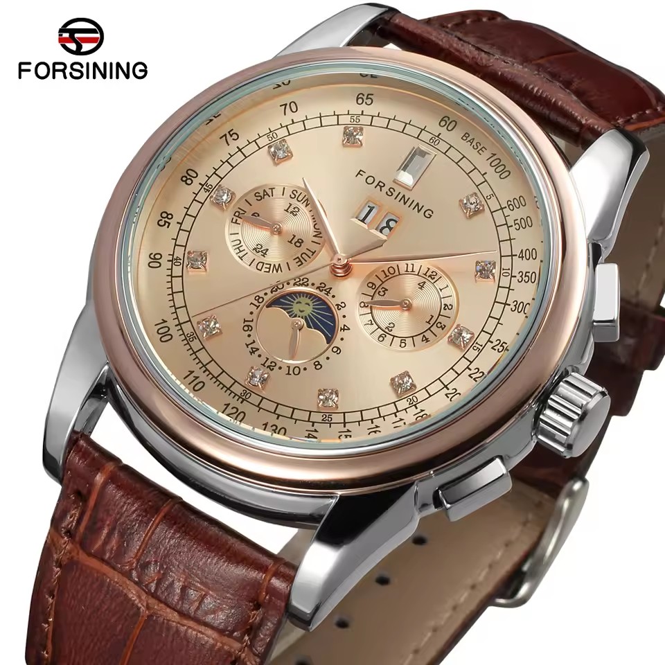 FORSINING レプリカ多機能上海自動ダイヤモンドマン腕 - Patek Philippe Watch Aquanaut のレビューと価格