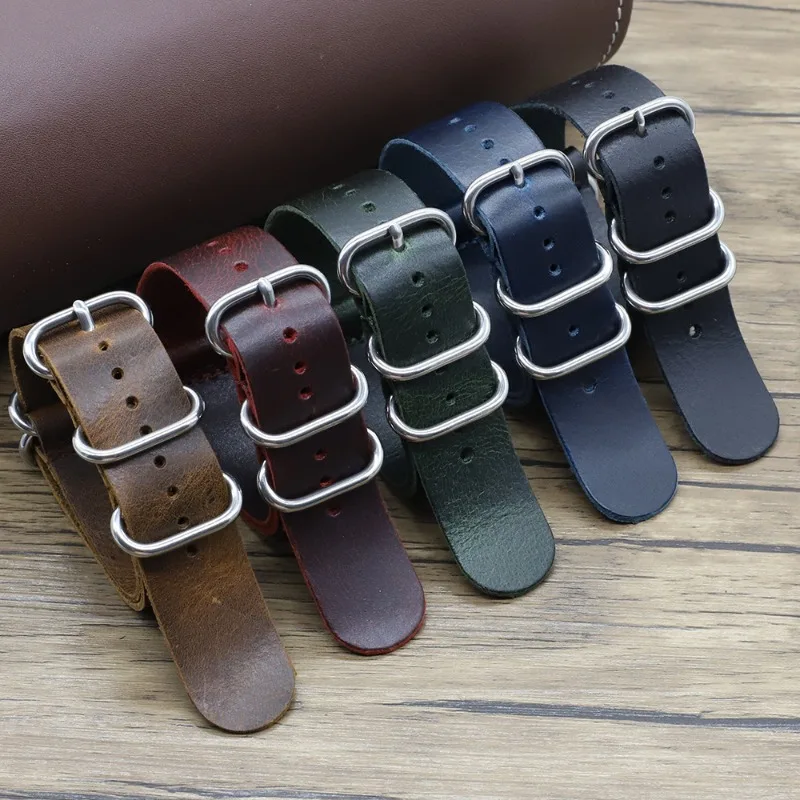 ヴィンテージ本革時計バンド 18 ミリメートル 20 ミリメ - Nato Strap Nylon のレビューと価格