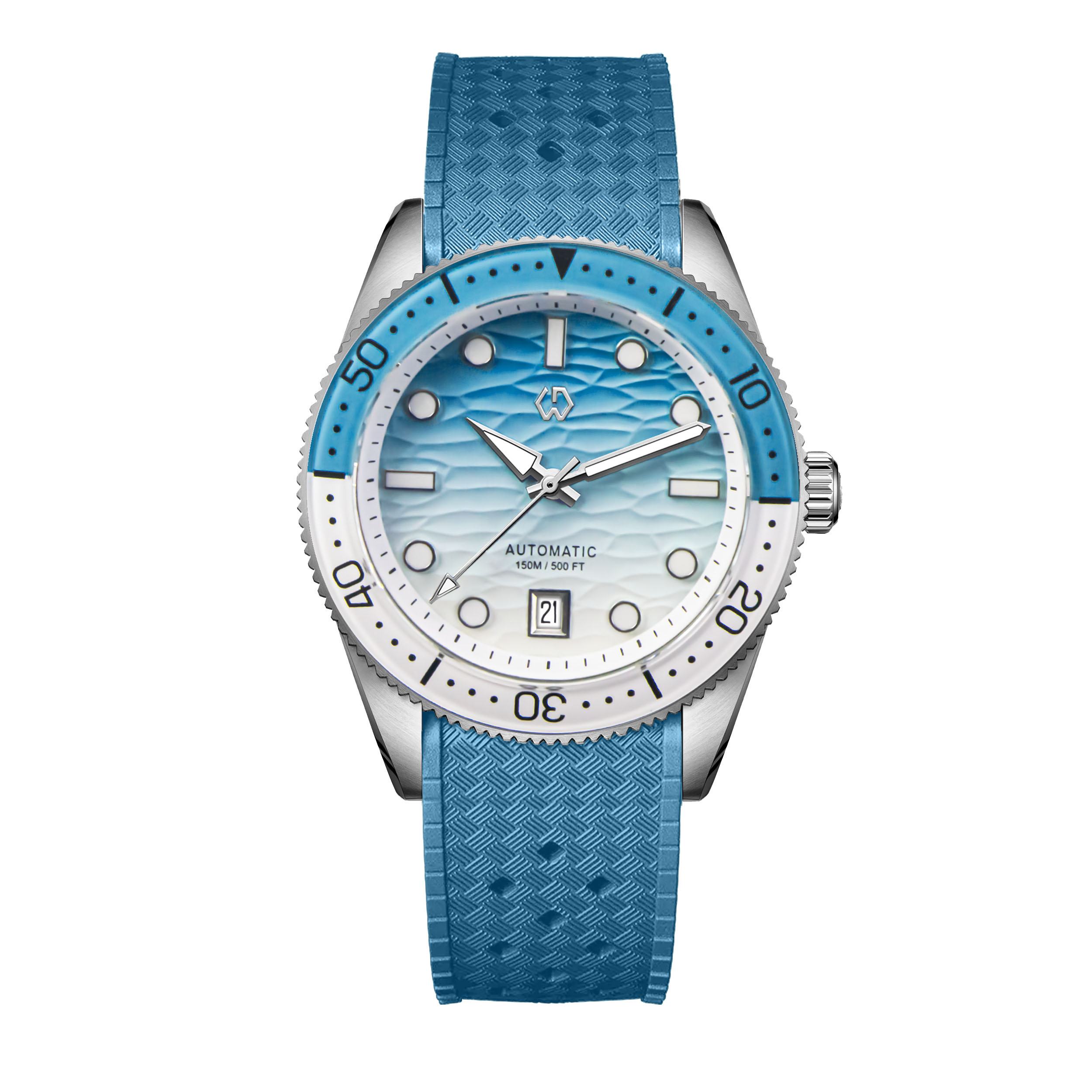 40mm ダイバーウォッチ テクスチャ メンズ腕時計 自動巻 - Rubber Strap Diver のレビューと価格