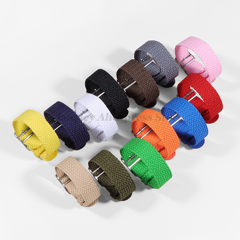 パーロン時計用の織りナイロンストラップ,14mm, 16mm - Perlon Strap Woven のレビューと価格